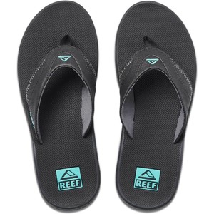 2020 Reef Mens Fanning Flip Flops / Sandals RF002026 - Neon Blue